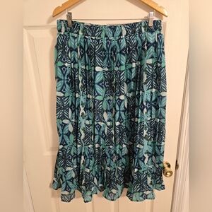 Her Destiny Blue Pleated Women's Skirt Size Large